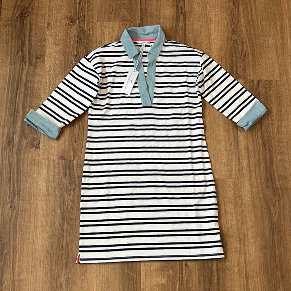 NEW Southern Tide Stripe Shirt Dress Beach - Picture 6 of 14